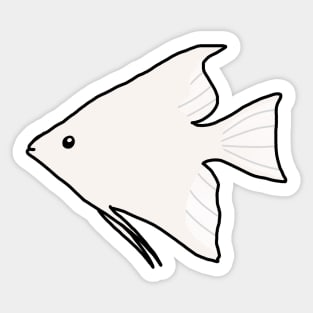 Platinum Angelfish Sticker